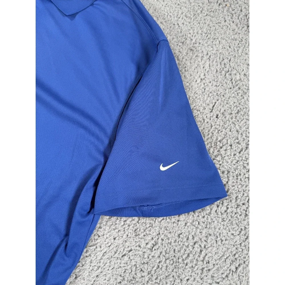 Nike Golf Polo Shirt Mens XL Blue Tour Performance Short Sleeve Active Dri Fit - Picture 7 of 10